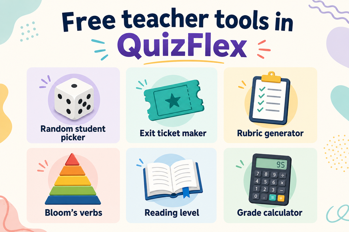 Free teacher tools overview grid